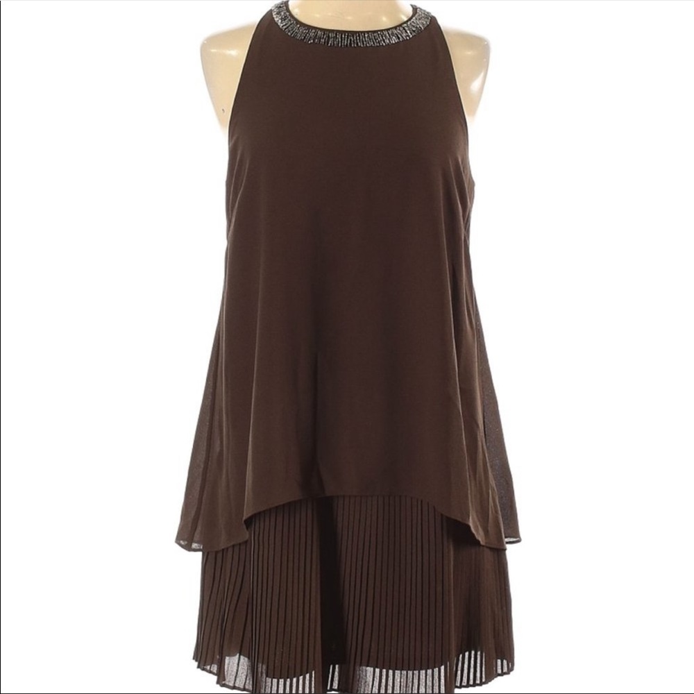 ASTR Olive Green Tiered Dress